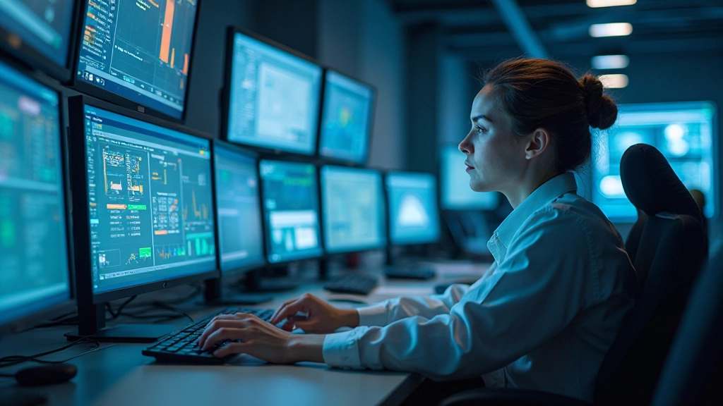 Диспетчерский центр энергосистемы с мониторингом сетей