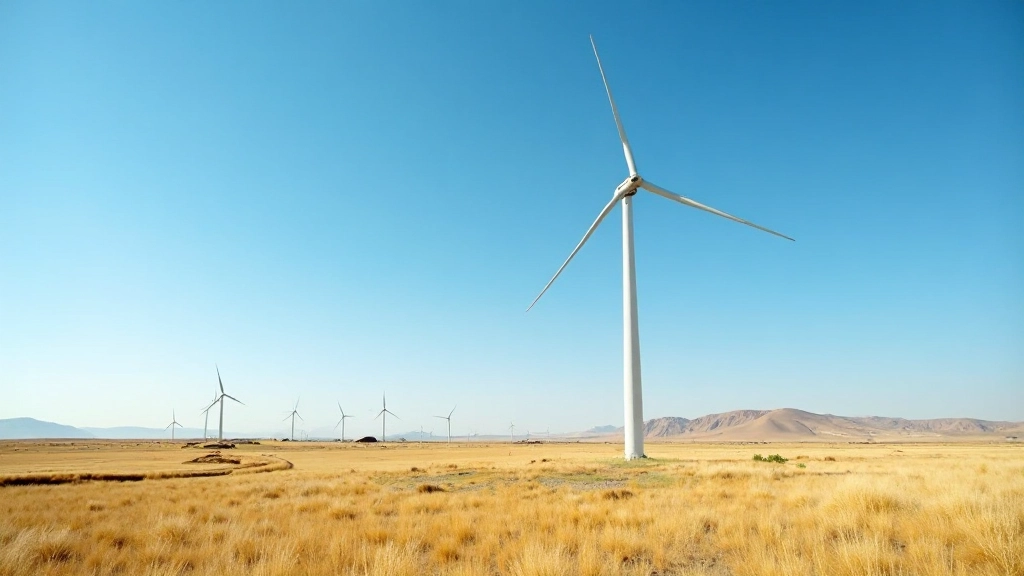 Ветровая турбина в степи
